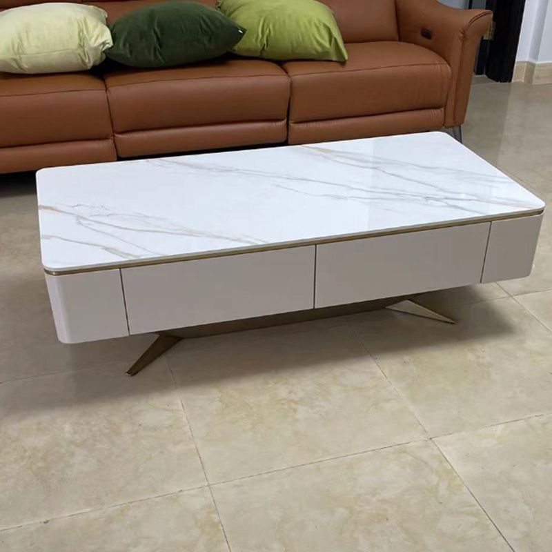 Glam Rectangular Slate Coffee Table 4 Drawers 1 Single Cocktail Table Clearhalo 'Coffee & Accent Tables' 'Coffee Tables' 'coffee_tables' 'furn' 'furn_coffee_tables' 'Furniture' 'Living Room Furniture' 1200x1200_3bebef01-b5d1-4a7a-89b3-0995cb2ad8ba