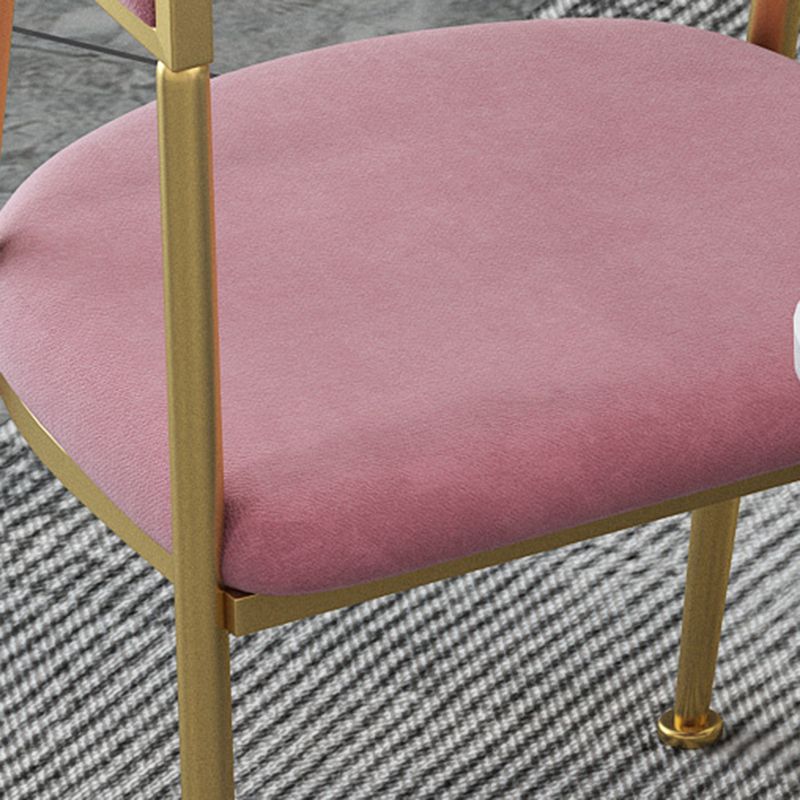 Chaise d'appoint de salle à manger en velours Glam, fauteuil rembourré d'intérieur pour cuisine