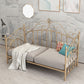 Luxurious Open-Frame Bed 45.28-inch High Metal Child's Bed with Headboard