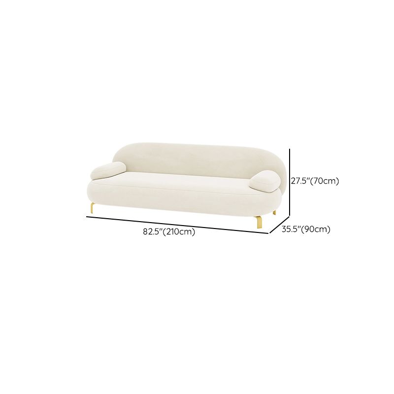 Contemporary 27.55" H Microsuede Pillow Top Arm Sofa for Living Room