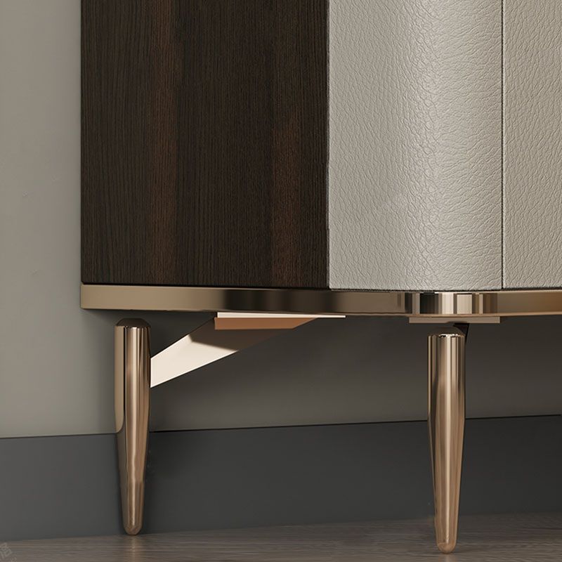 Glam Style Buffet Sideboard White Sintered Stone Top Server with Door and Drawer Clearhalo 'buffet_sideboard' 'Buffets & Sideboards' 'furn' 'furn_buffet_sideboard' 'Furniture' 'Kitchen & Dining Furniture' 1200x1200_3bf033b4-f7fc-48e3-bbda-93b990c6057c