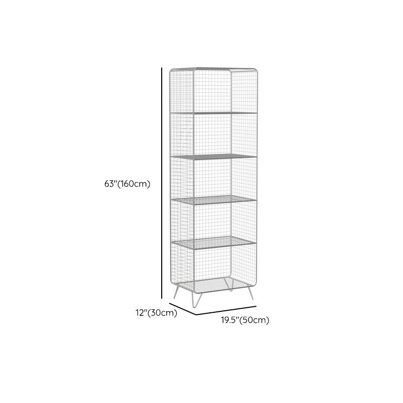 Metal Closed Back Standard Bookshelf Modern Style Bookcase with Shelves Clearhalo 'Bookcases' 'furn' 'furn_bookcases' 'Furniture' 'Office Furniture' 1200x1200_3bf0d8d6-6d5d-4fa5-8c72-d66d76a7f0fa