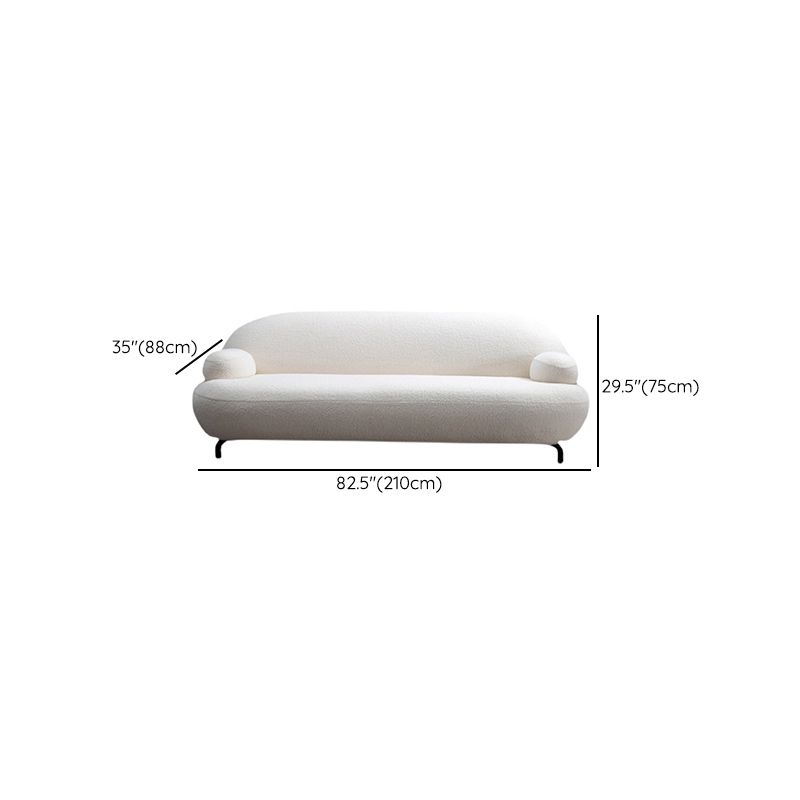 Recessed Arm Sofa Contemporary Wool 29.52-Inch High Sofa in Whit Clearhalo 'furn' 'furn_sofas' 'Furniture' 'Living Room Furniture' 'Sofa' 'sofas' 1200x1200_3bf1392b-3275-4921-8adf-fa5e364f082d