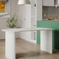 Sintered Stone Top White Table for Restaurant Modern Kitchen Table with Double Pedestal Clearhalo 'Dining Tables & Seating' 'Dining Tables' 'dining_table' 'furn' 'furn_dining_table' 'Furniture' 'furniture_dining_table' 'Kitchen & Dining Furniture' 'kitchen' 'kitchen_dining_table' 1200x1200_3bf2ec65-866c-4198-bba0-21bf65698bc3