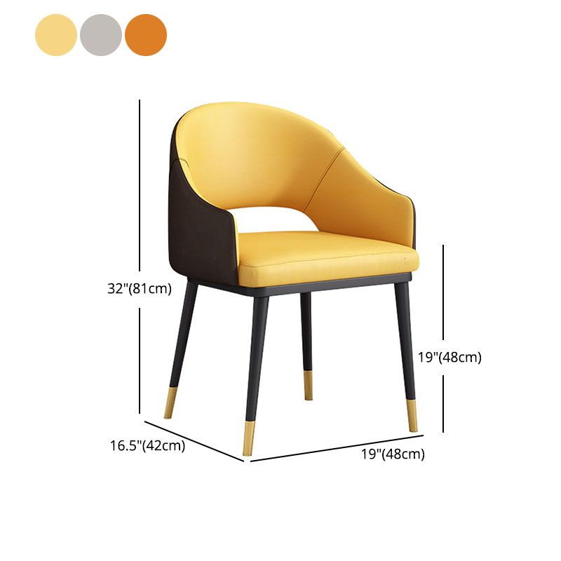 Glam Style Metal Arm Chair Open Back Dining Side Chair with Black Gold Legs Clearhalo 'Dining Chairs' 'Dining Tables & Seating' 'dining_chair' 'furn' 'furn_dining_chair' 'Furniture' 'furniture_dining_chair' 'Kitchen & Dining Furniture' 1200x1200_3bf391d8-c733-4146-b60c-335c46089649