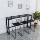 Matte Finish Stone Top Bistro Table with Black Metal Frame for Home Clearhalo 'Bar Furniture' 'Bar Tables' 'bar_tables' 'furn' 'furn_bar_tables' 'Furniture' 'Kitchen & Dining Furniture' 1200x1200_3bf60c3f-e61c-4f80-8f63-52841a318de9