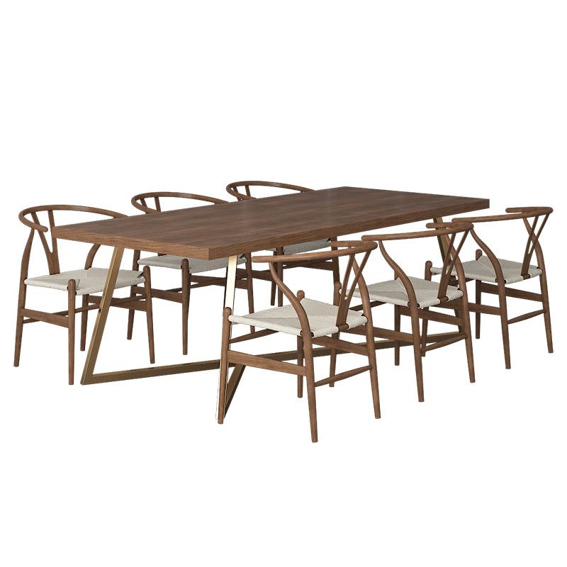 Escritorio de escritura contemporánea escritorio rectangular de madera maciza de oro