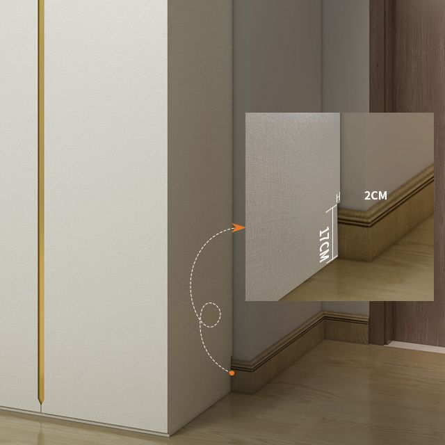 White Wooden Wardrobe Cloth Rod Included Wardrobe Closet for Home Clearhalo 'Armoires & Wardrobes' 'armoires_wardrobes' 'Bedroom Furniture' 'furn' 'furn_armoires_wardrobes' 'Furniture' 1200x1200_3bf6a99e-55c5-4319-ab39-41bcce91e3dd