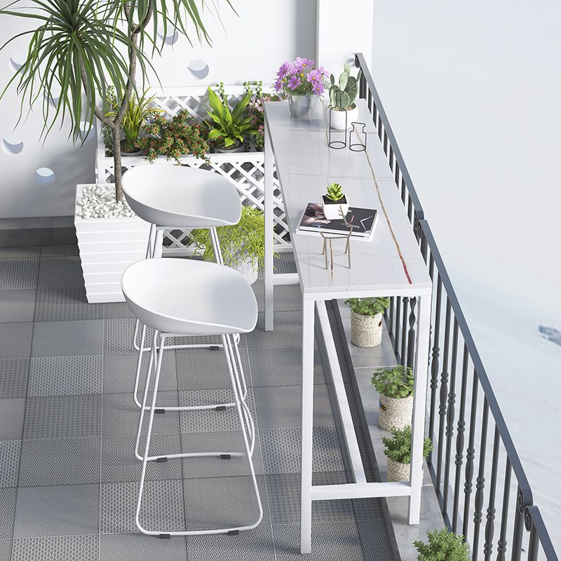 Glam Low Back Bar Stools Metal Dining Stools with Metal Base