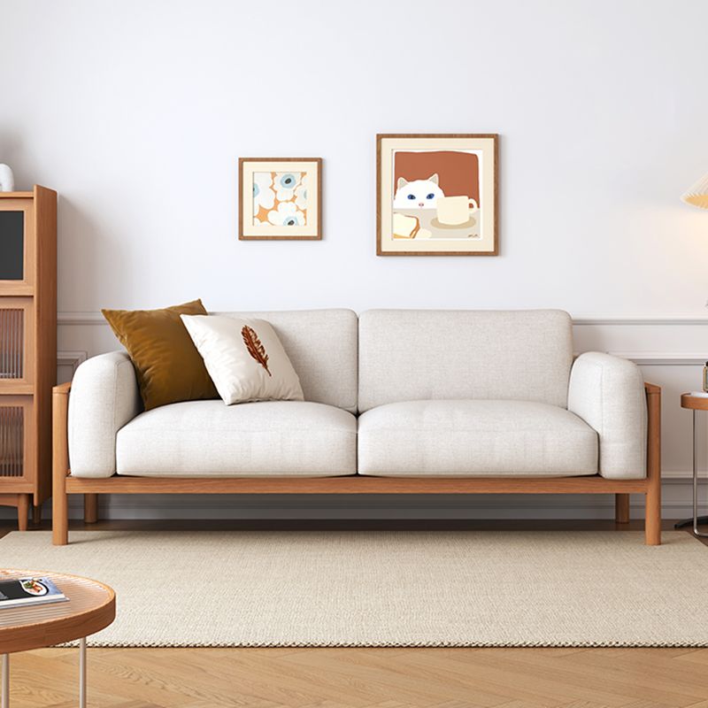 Fabric Loose Back Sofa 32.68" D x 59/66.93/78.74" W x 32.26" H Square Arm Sofa Clearhalo 'furn' 'furn_sofas' 'Furniture' 'furniture_sofas' 'kitchen' 'kitchen_sofas' 'Living Room Furniture' 'Sofa' 'sofas' 1200x1200_3bfa2f29-7e44-4e5e-b758-bd2b84ea60d0