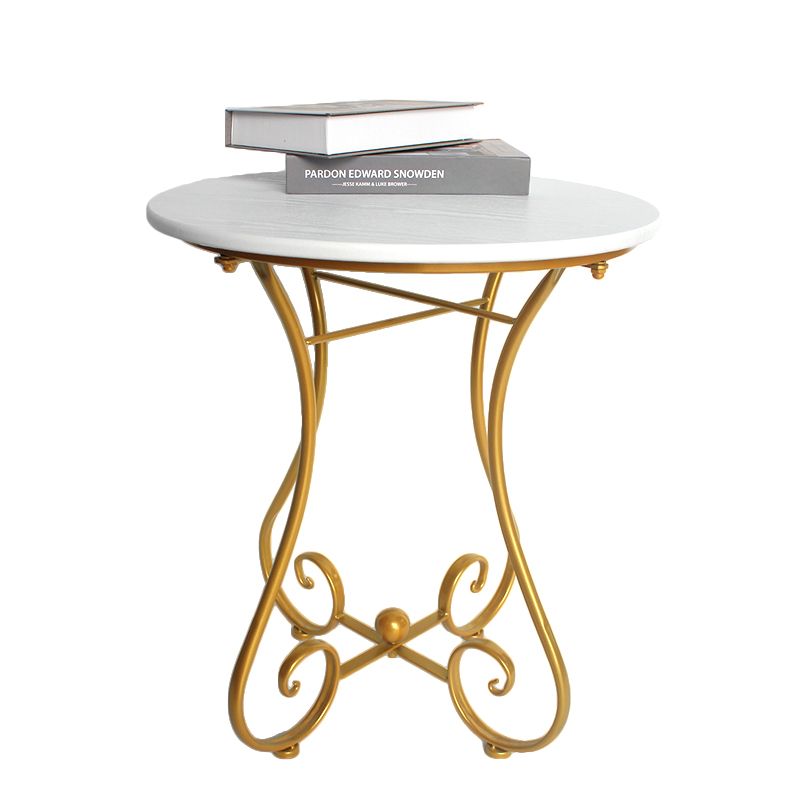 Table d'appoint en bois rond X-base Table d'extrémité minimaliste moderne pour le salon