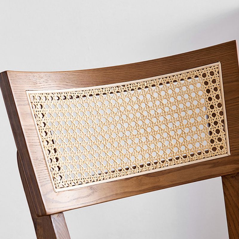 Taburete moderno de bar ratán taburete de barra sin brazo de madera sólida para sala de estar