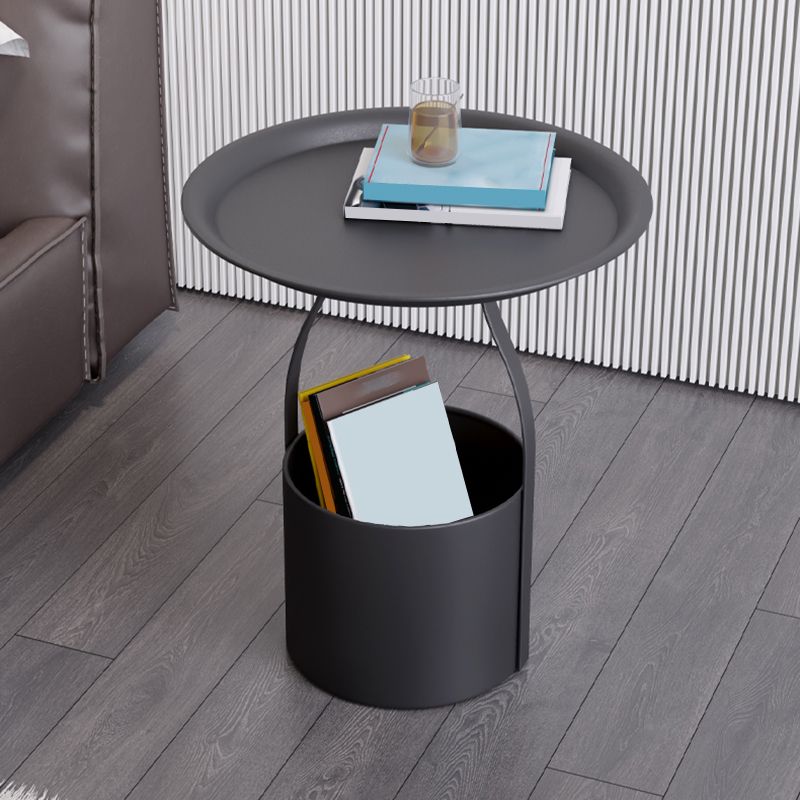 Mid-Century Metal Side End Table Tray Top Corner Table for Living Room