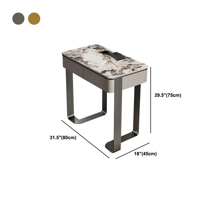 2 Schubladen 29,52 "Hochwaschtisch mit Stuhlstein -Top -Schminktisch