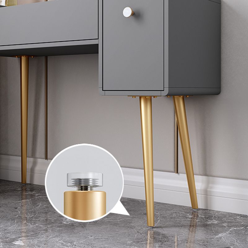 Flip-Top Vanity Set Contemporary 2 Drawers Makeup Dressing Table Clearhalo 'Bedroom Furniture' 'furn' 'furn_makeup_vanities' 'Furniture' 'Makeup Vanities' 'makeup_vanities' 1200x1200_3bffb542-545e-4711-837b-5818d80c6904