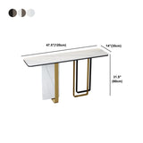 White/Black Table Glam Rectangle Console Table for Hall 31.5" High Clearhalo 'Console Tables' 'console_tables' 'Entry & Mudroom Furniture' 'furn' 'furn_console_tables' 'Furniture' 1200x1200_3c011a40-02d3-4a98-a520-882e81d6853a
