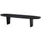 Scandinavian Oval Wood Coffee Table 15.75"H 2 Legs Cocktail Table Clearhalo 'Coffee & Accent Tables' 'Coffee Tables' 'coffee_tables' 'furn' 'furn_coffee_tables' 'Furniture' 'Living Room Furniture' 1200x1200_3c012969-97ee-4c6b-b451-d462cfd42093