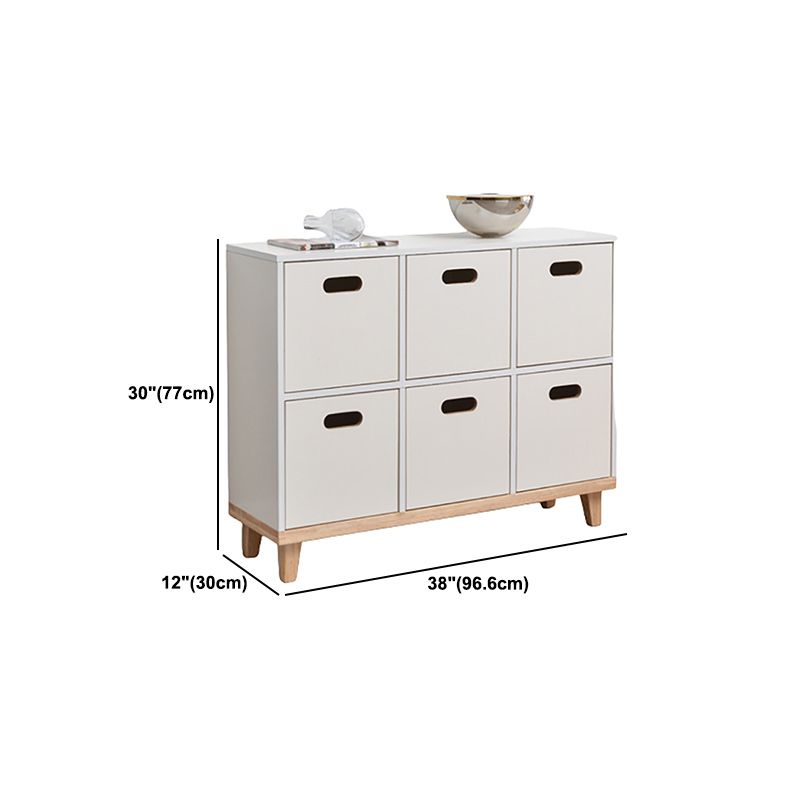 Contemporary Accent Cabinet with Withe Top and Natural Legs Cabinet