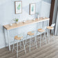 Mesa de bar rectangular estilo Glam, mesa de comedor de barra fija de madera maciza para interiores