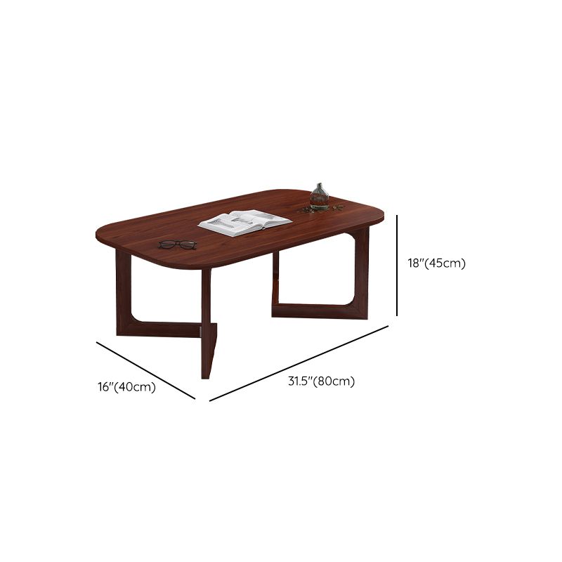 Contemporary Side Table Double Tier Wood Accent Side Table with Shelf