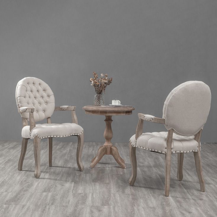 Farmhouse Wood Dining Chair Upholstered Arm Chair with 4 Grey Legs for Dining Room Clearhalo ' kitchen&dining_furn' 'Dining Chairs' 'Dining Tables & Seating' 'dining_chair' 'furn' 'furn_dining_chair' 'Furniture' 'furniture_dining_chair' 'Kitchen & Dining Furniture' 'kitchen' 1200x1200_3c04325b-2a90-4a64-b06f-0cf4cf4c54c1