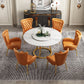 Sintered Stone Top Rotatable Round Table Modern Dining Table with Pedestal Base Clearhalo 'Dining Tables & Seating' 'Dining Tables' 'dining_table' 'furn' 'furn_dining_table' 'Furniture' 'furniture_dining_table' 'Kitchen & Dining Furniture' 'kitchen' 'kitchen_dining_table' 1200x1200_3c04b3e3-ccec-451d-9879-95a1d9fe1563