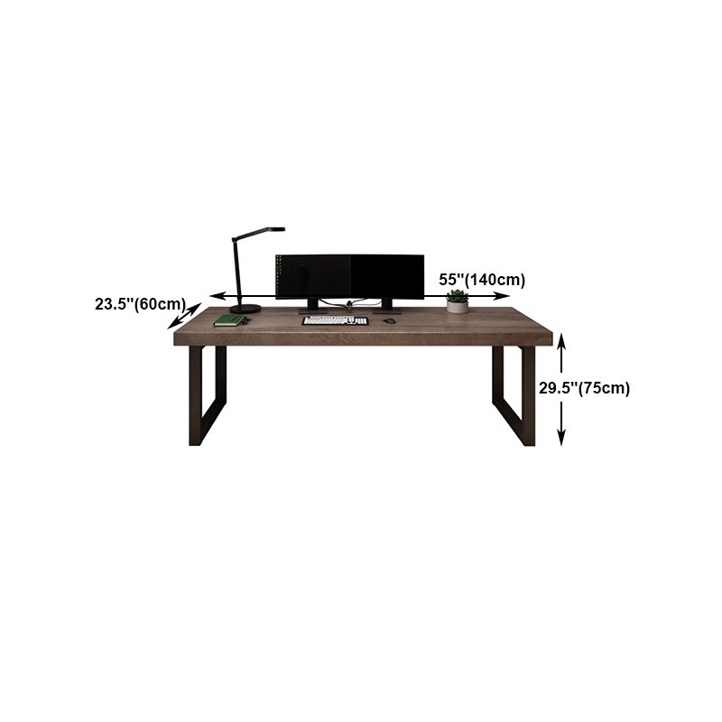 Contemporary Style Writing Desk Solid Wood Rectangular Home and Office Desk Clearhalo 'furn' 'furn_office_desk' 'Furniture' 'furniture_office_desk' 'Office Desks' 'Office Furniture' 'office_desk' 1200x1200_3c054863-5443-4f71-9337-cb8adecd293e