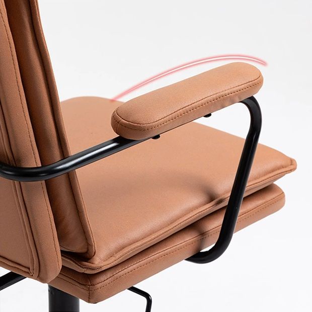 Swivel Computer Desk Chair with Padded Arms Black Frame Modern Office Chair Clearhalo 'furn' 'furn_office_chair' 'Furniture' 'furniture_office_chair' 'Office Chairs' 'Office Furniture' 'office_chair' 1200x1200_3c057667-2d31-4ef5-b318-db5dc8d0180f