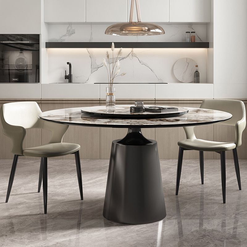 Traditional Luxury Round Dining Table Sintered Stone Table with Metal Pedestal Base Clearhalo ' dining_table' 'Dining Tables & Seating' 'Dining Tables' 'furn' 'furn_dining_table' 'Furniture' 'furniture_dining_table' 'Kitchen & Dining Furniture' 'kitchen&dining_furn' 'kitchen' 'kitchen_dining_table' 1200x1200_3c05efa6-f314-49cc-a045-43c832ca8946