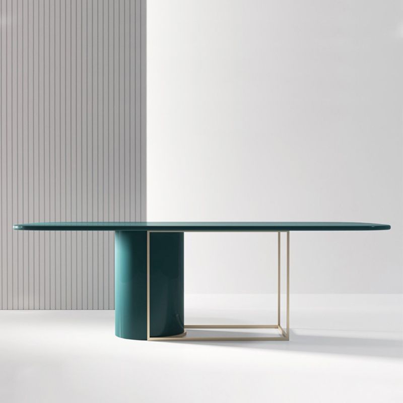 Bureau de bureau courbe glamour piédestal en bois massif en bois massif pour bureau