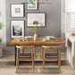 Industrial Rectangle Dining Table Set 1/2/5/6/7 Pieces Natural Solid Wood Dinette Set Clearhalo 'Dining Room Sets' 'Dining Tables & Seating' 'dining_room_set' 'furn' 'furn_dining_room_set' 'Furniture' 'Kitchen & Dining Furniture' 1200x1200_3c084cc1-89ac-4949-9827-c3e1f3f9f6ff