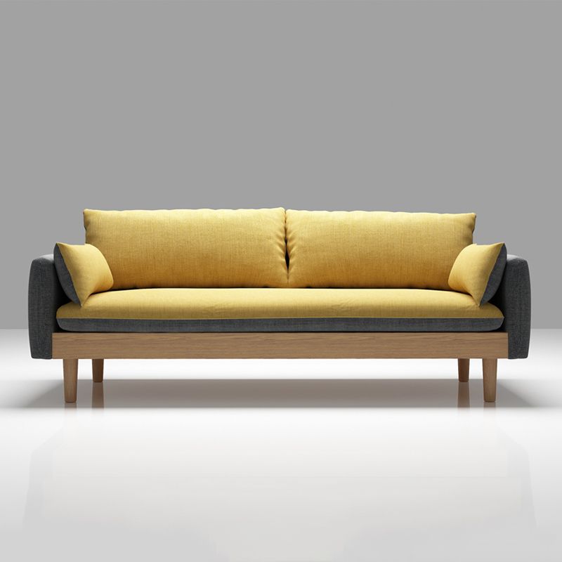 Living Room Fabric Loveseat Cushion Back Settee with Square Arms Clearhalo 'furn' 'furn_sofas' 'Furniture' 'furniture_sofas' 'Living Room Furniture' 'Sofa' 'sofas' 1200x1200_3c08f6c4-cd0b-4ba8-8b6c-3e04fb852bdb
