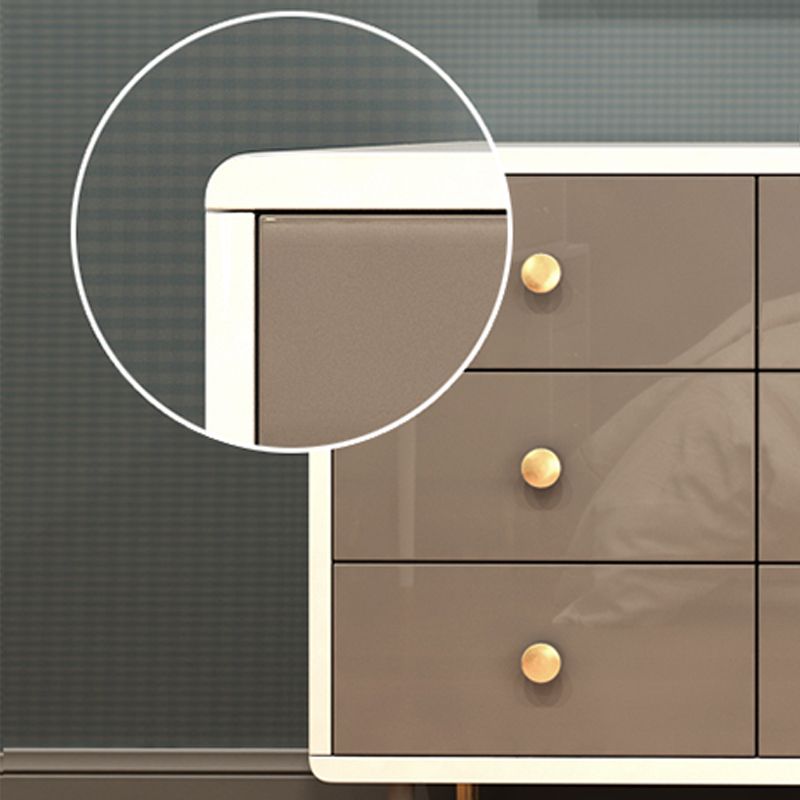 Casse di stoccaggio moderno a doppio cassettiere da 16 "W con cassetti per la camera da letto