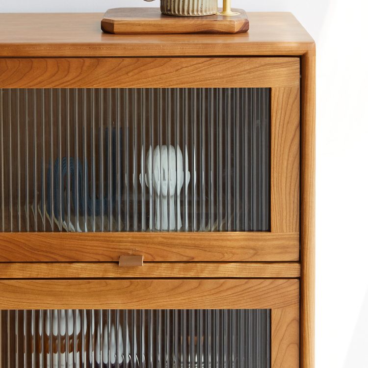 Water Resistant Storage Cabinet Solid Wood Glass Paned Cabinet Clearhalo 'Cabinets & Chests' 'cabinets_chests' 'furn' 'furn_cabinets_chests' 'Furniture' 'Living Room Furniture' 1200x1200_3c0a5852-ff5b-4d23-9bb7-bd2b23720921