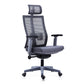 Poltrona contemporanea con supporto lombare grigio con sedia da ufficio con ruote