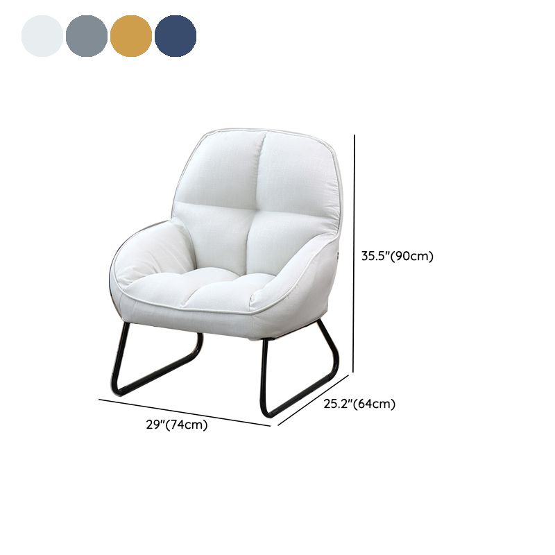 Flared Arm Fabric Simple Sofa Scandinavian Biscuit Back Loveseat