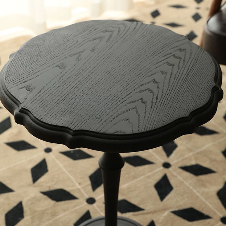 Tavolo rotondo in legno massiccio con base a base di piedistallo Base laterale in stile country francese