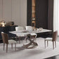 Modern Rectangle Dining Table Set 1/4/5/6/7 Pieces Dinette Set with Sintered Stone Top Clearhalo 'Dining Room Sets' 'Dining Tables & Seating' 'dining_room_set' 'furn' 'furn_dining_room_set' 'Furniture' 'Kitchen & Dining Furniture' 1200x1200_3c118e25-dba5-4647-92a9-9acbaf50804e
