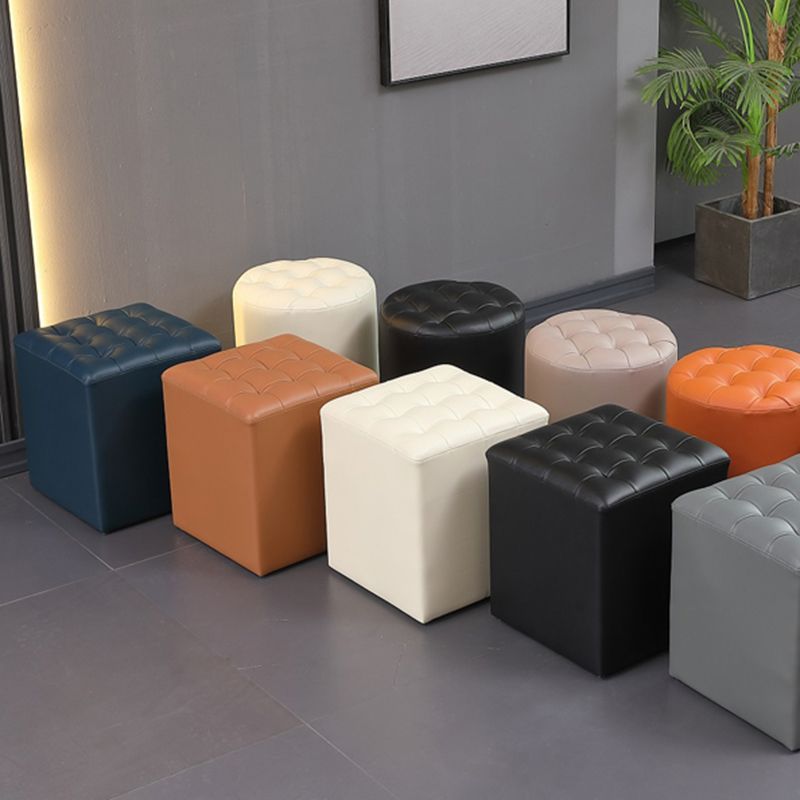 Genuine Leather Ottoman Tufted Square Whole Colored Water Resistant Cube Ottoman Clearhalo 'furn' 'furn_ottomans_poufs' 'Furniture' 'Living Room Furniture' 'Ottomans & Poufs' 'ottomans_poufs' 1200x1200_3c12151e-a22d-4b8d-a9f4-195dc1f86b37