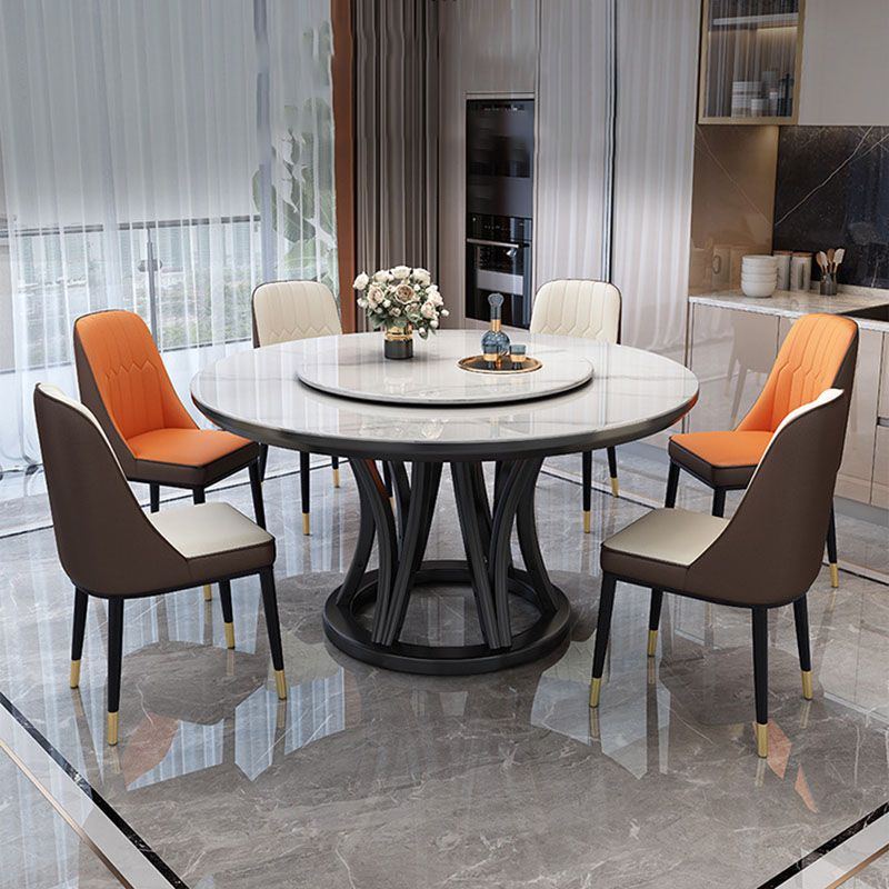 Modern Stone Round Folding Table Solid Wood Pedestal Casual Dining Table Clearhalo ' dining_table' 'Dining Tables & Seating' 'Dining Tables' 'furn' 'furn_dining_table' 'Furniture' 'furniture_dining_table' 'Kitchen & Dining Furniture' 'kitchen&dining_furn' 'kitchen' 'kitchen_dining_table' 1200x1200_3c132742-22aa-47c1-9caa-f777ee7a49d1