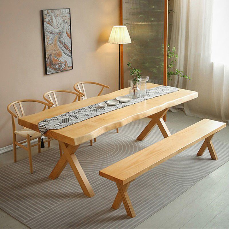 Solid Wood Dining Set 1/2/5 Pcs Rectangle Dining Table and Wishbone Chairs Clearhalo 'Dining Room Sets' 'Dining Tables & Seating' 'dining_room_set' 'furn' 'furn_dining_room_set' 'Furniture' 'Kitchen & Dining Furniture' 1200x1200_3c1401f1-a486-4dcc-9f6b-24aaf59fc59f