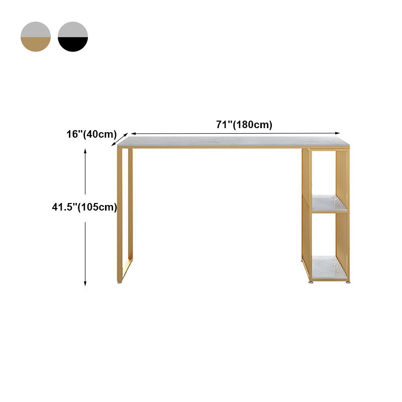 Contemporary Bar Dining Table Double Pedestal Bar Height Table with Shelf Clearhalo 'Bar Furniture' 'Bar Tables' 'bar_tables' 'furn' 'furn_bar_tables' 'Furniture' 'furniture_bar_tables' 'Kitchen & Dining Furniture' 'kitchen&dining_furn' 'kitchen' 1200x1200_3c14198c-ece7-419d-b817-fe8ae6533aa3