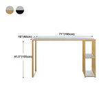Contemporary Bar Dining Table Double Pedestal Bar Height Table with Shelf Clearhalo 'Bar Furniture' 'Bar Tables' 'bar_tables' 'furn' 'furn_bar_tables' 'Furniture' 'furniture_bar_tables' 'Kitchen & Dining Furniture' 'kitchen&dining_furn' 'kitchen' 1200x1200_3c14198c-ece7-419d-b817-fe8ae6533aa3