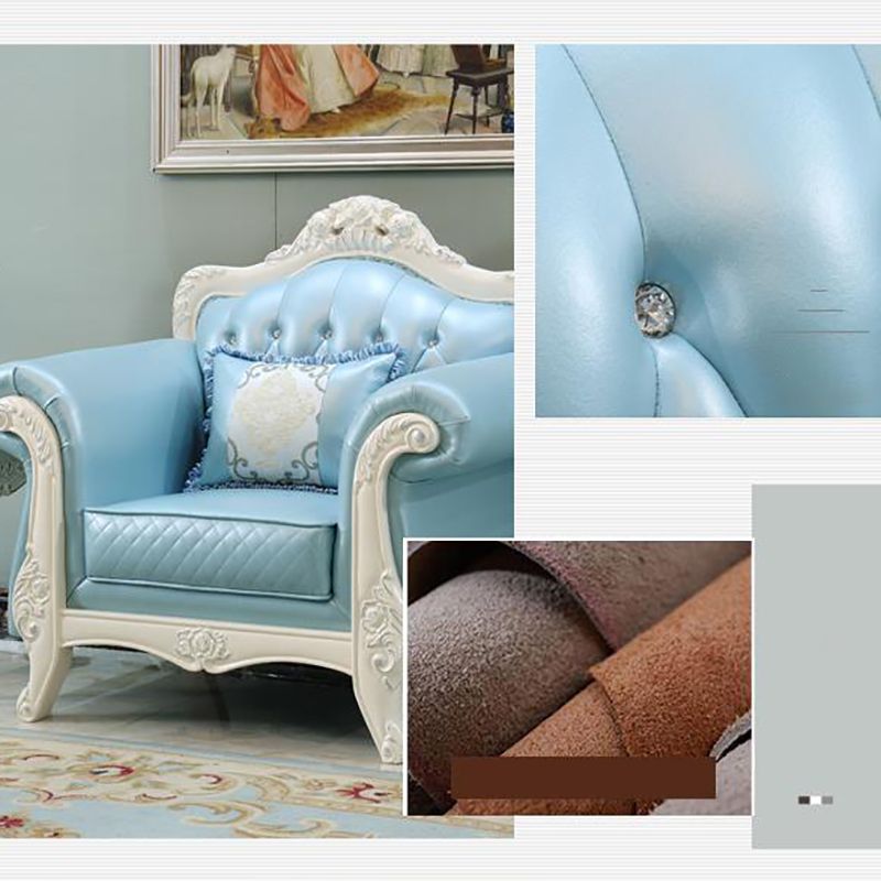 37" High Sofa Rolled Arm Sofa with Tufted Split-Back for Living Room