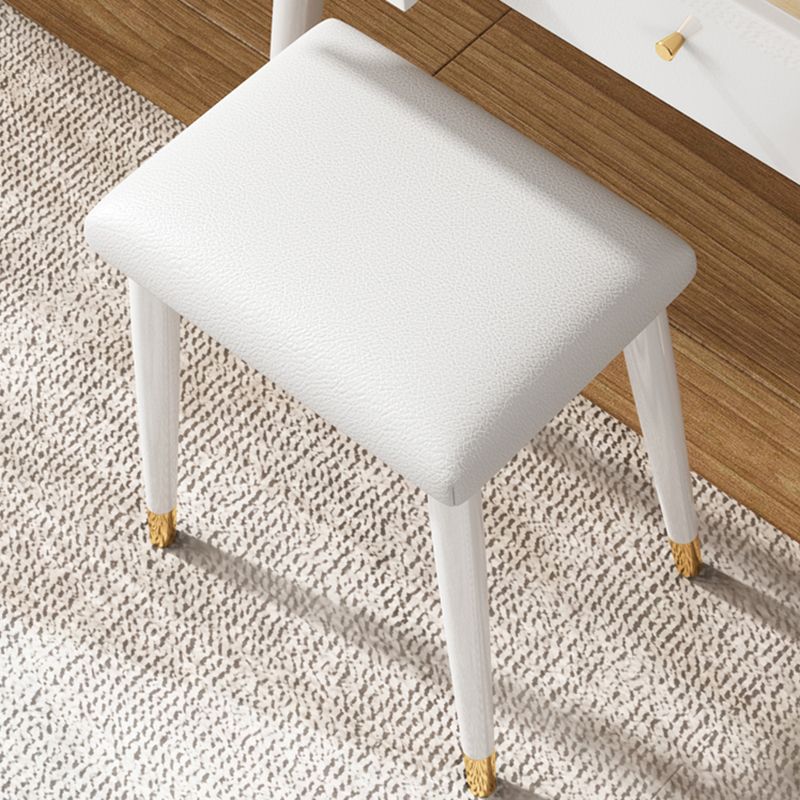 Tabella di vanità per trucco da 31,5 "W imposta in bianco con 2 cassetti