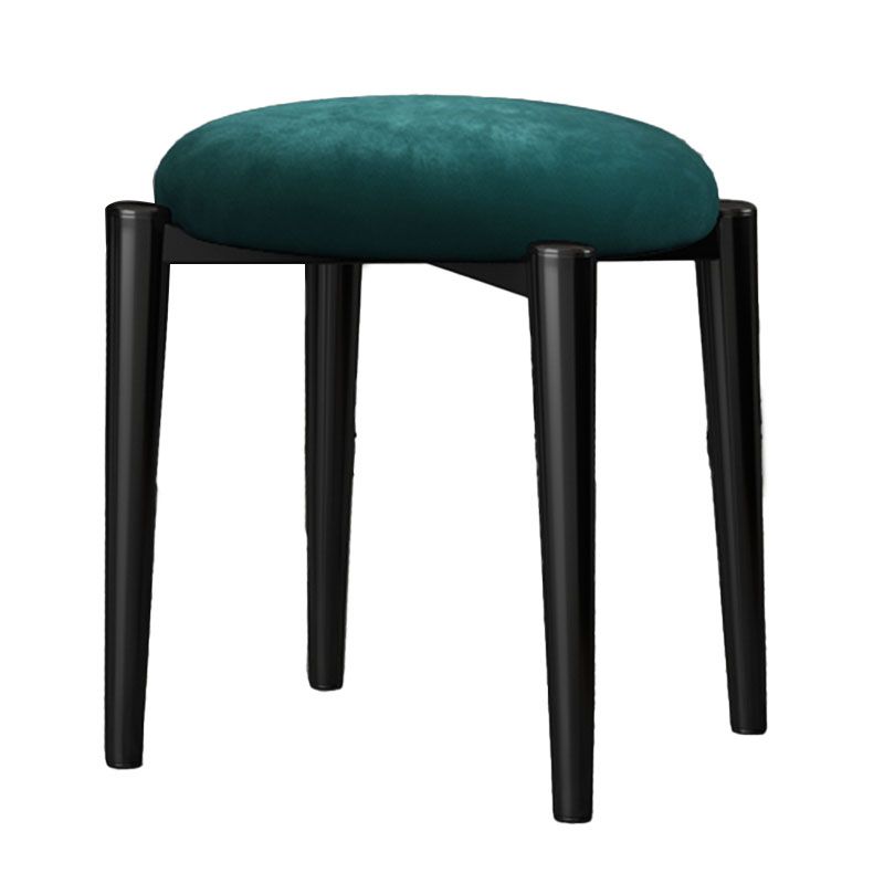 Luxury Ottoman Velvet Tear Resistant Solid Color Round Ottoman with Metal Legs Clearhalo 'furn' 'furn_ottomans_poufs' 'Furniture' 'Living Room Furniture' 'Ottomans & Poufs' 'ottomans_poufs' 1200x1200_3c18b39b-3f48-4ec7-93c7-6ebc452d5c50