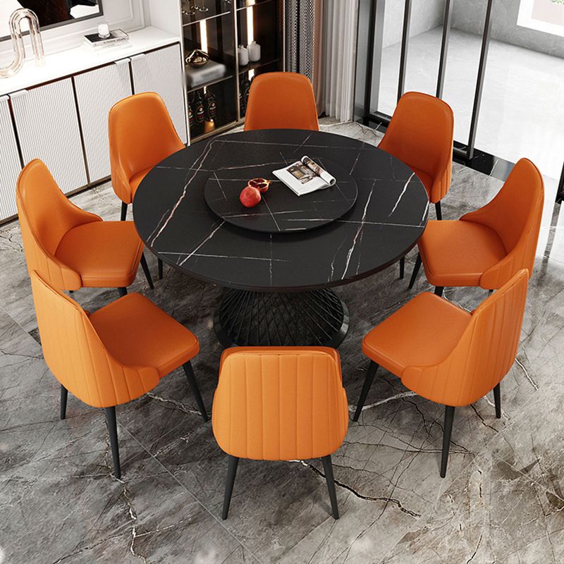 Traditional Luxury Round Stone Dining Table Pedestal Casual Dining Table Clearhalo 'Dining Tables & Seating' 'Dining Tables' 'dining_table' 'Furniture' 'furniture_dining_table' 'Kitchen & Dining Furniture' 'kitchen' 'kitchen_dining_table' 1200x1200_3c18e79f-ddd6-4fa0-8efa-79d1b757ad75