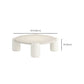 Contemporary White Round Wooden Coffee Table with 4 Legs Cocktail Table