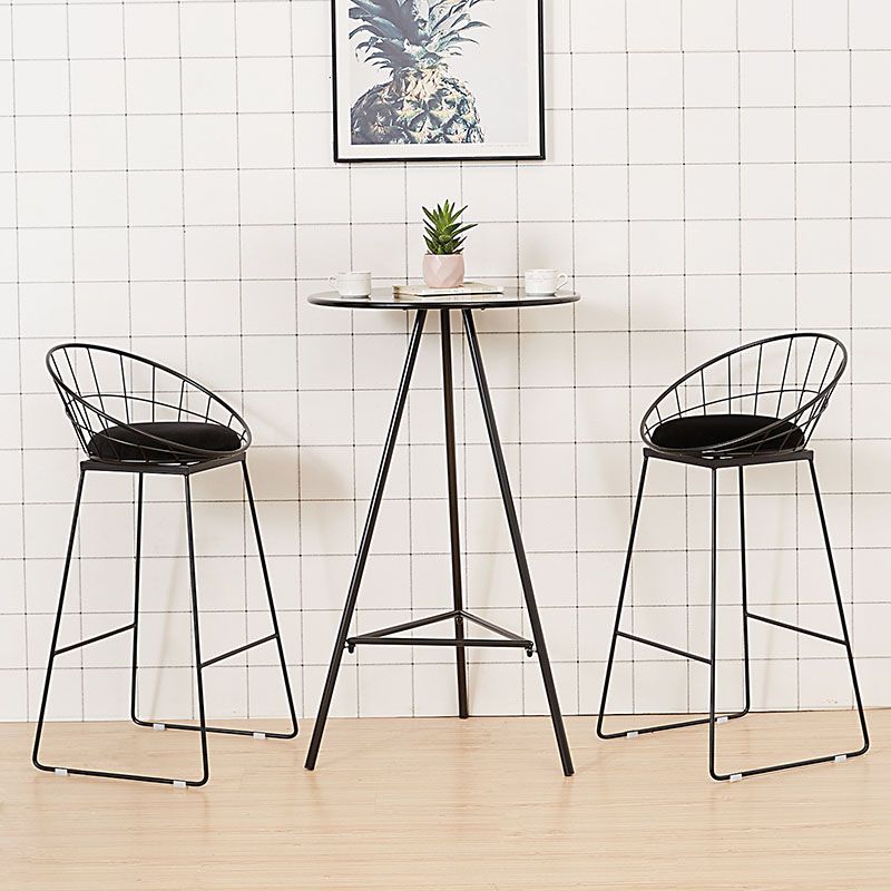 Industrial Style Iron Bar Table 23.6" Round Top Indoor Table with 3 Legs Clearhalo 'Bar Furniture' 'Bar Tables' 'bar_tables' 'furn' 'furn_bar_tables' 'Furniture' 'furniture_bar_tables' 'Kitchen & Dining Furniture' 'kitchen&dining_furn' 'kitchen' 1200x1200_3c19e847-505f-4441-b6b3-d76601109106
