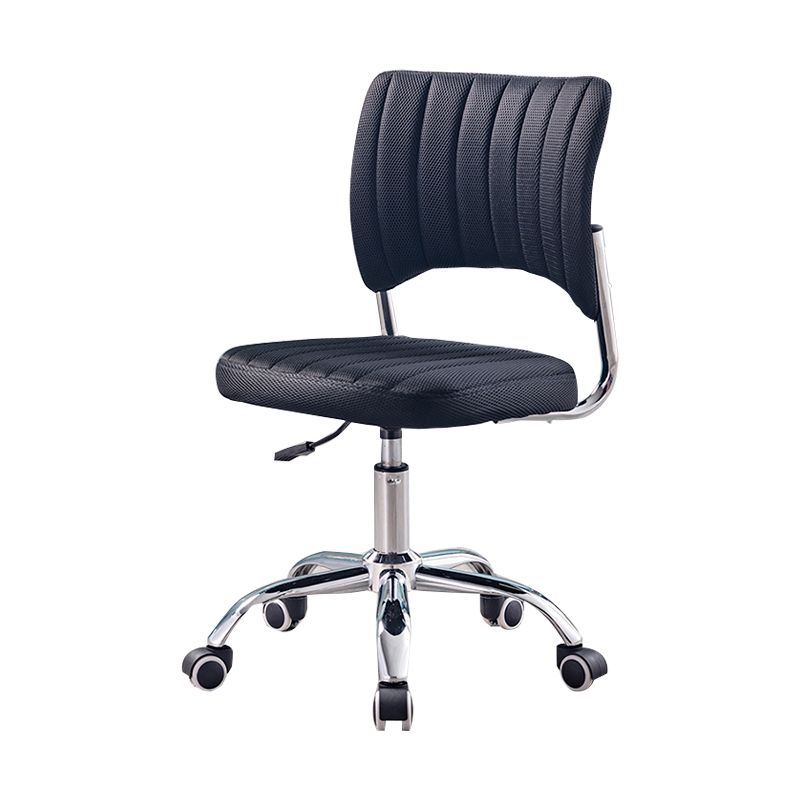 Chrome Frame Modern Office Chair Armless Desk Chair with Mid Back Clearhalo 'furn' 'furn_office_chair' 'Furniture' 'furniture_office_chair' 'Office Chairs' 'Office Furniture' 'office_chair' 1200x1200_3c1a9e0b-8f31-4725-a3d0-3fc837d58fc5